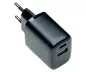 Preview: USB C+A Ladegerät/Netzteil 20W, Power Delivery + QC 3.0, schwarz